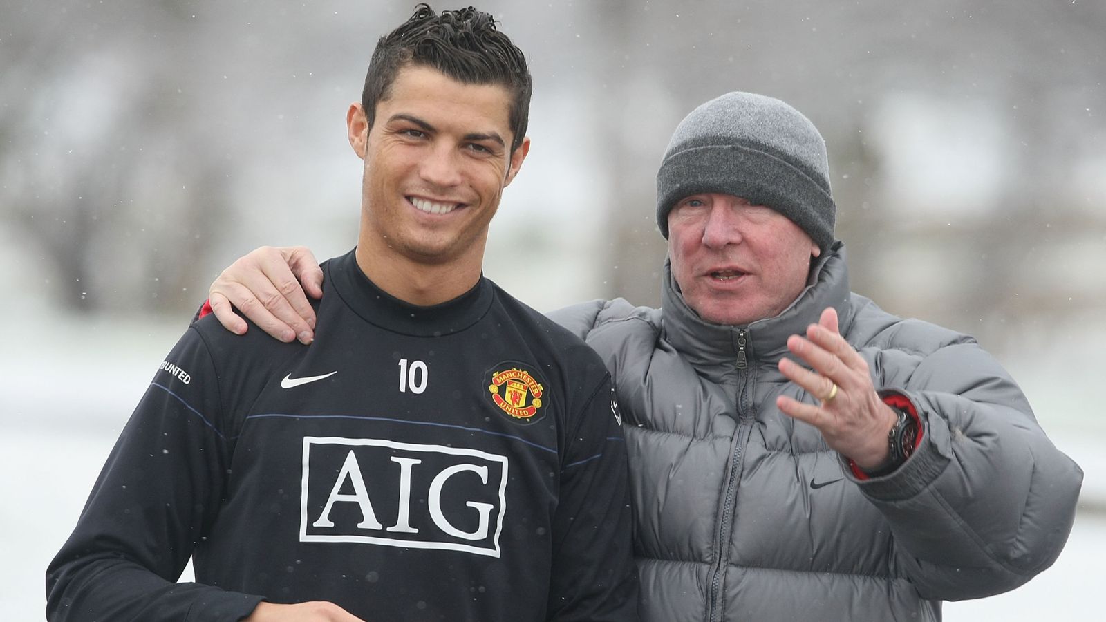 Sir Alex Ferguson with Cristiano Ronaldo at Manchester United.